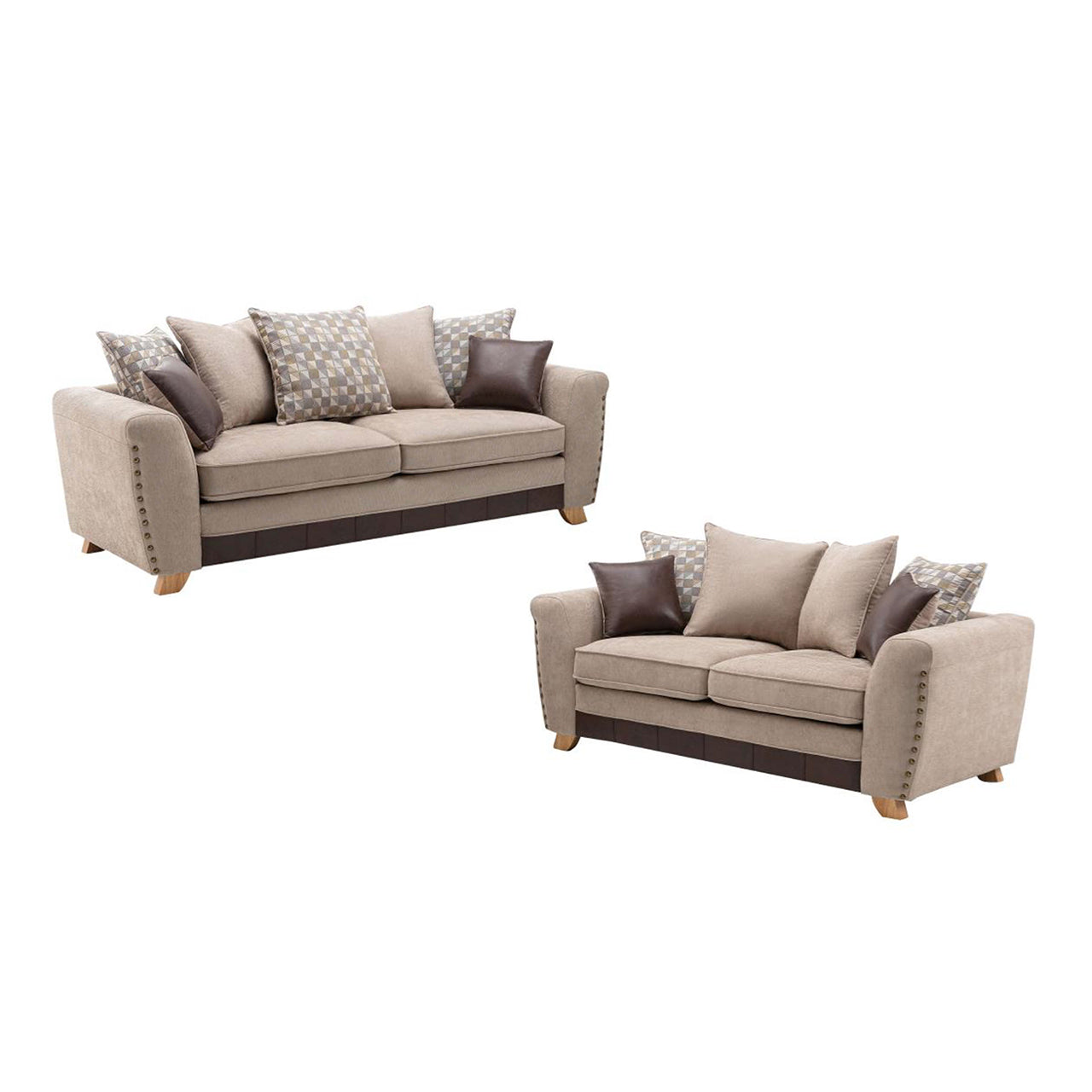 Bombay Sofa and Loveseat Set | Chenille