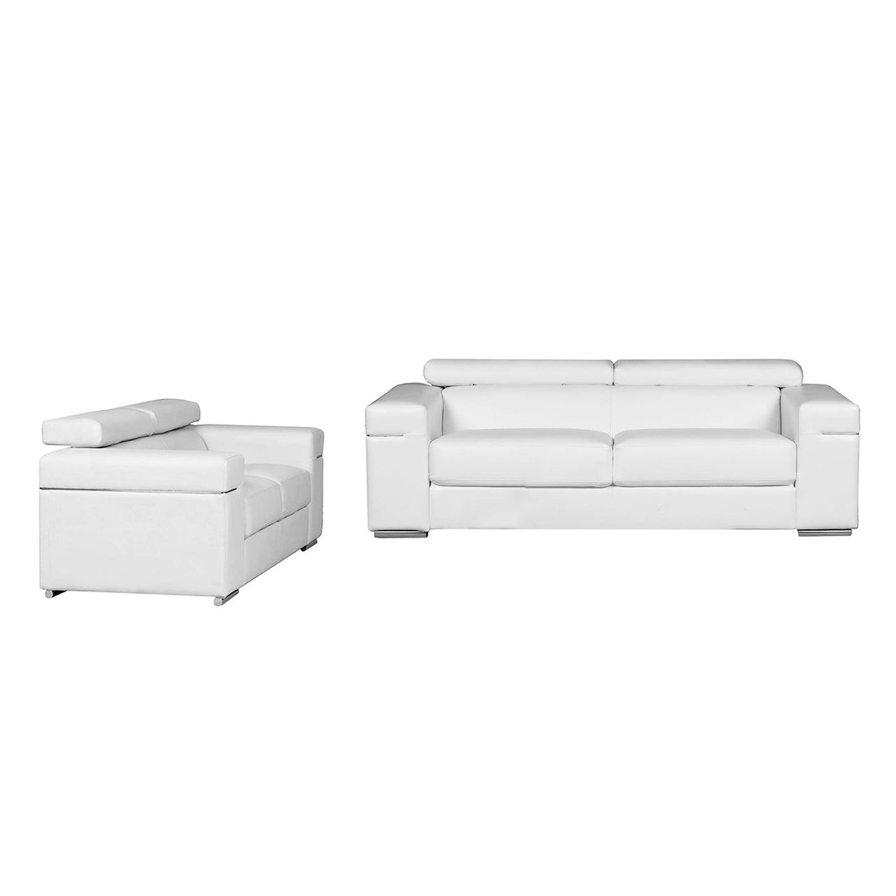 Denny Sofa and Loveseat Set | Leather