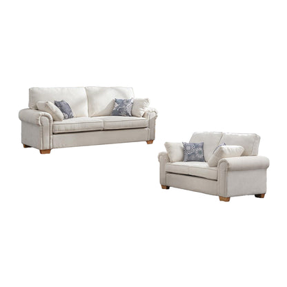 Kylie Sofa and Loveseat Set | Linen