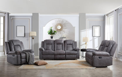 Recliner Sofa, Loveseat and Armchair Set | Leather