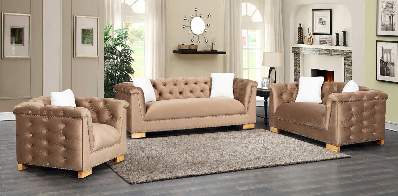 Newport Sofa and Loveseat Set | Velvet