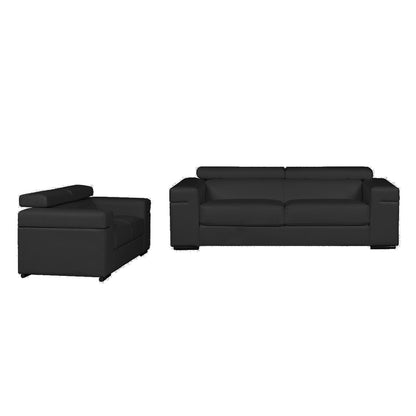 Denny Sofa and Loveseat Set | Leather