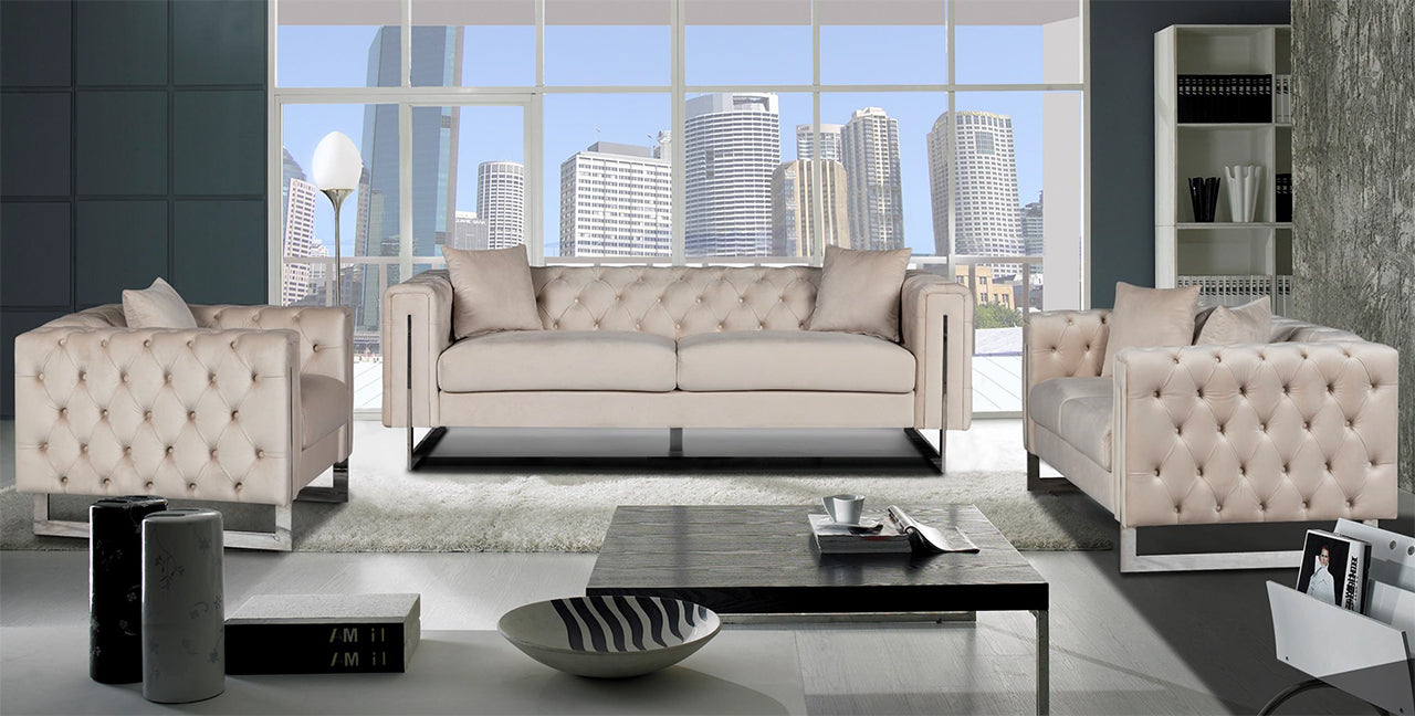 Fenzi Sofa and Loveseat Set | Velvet