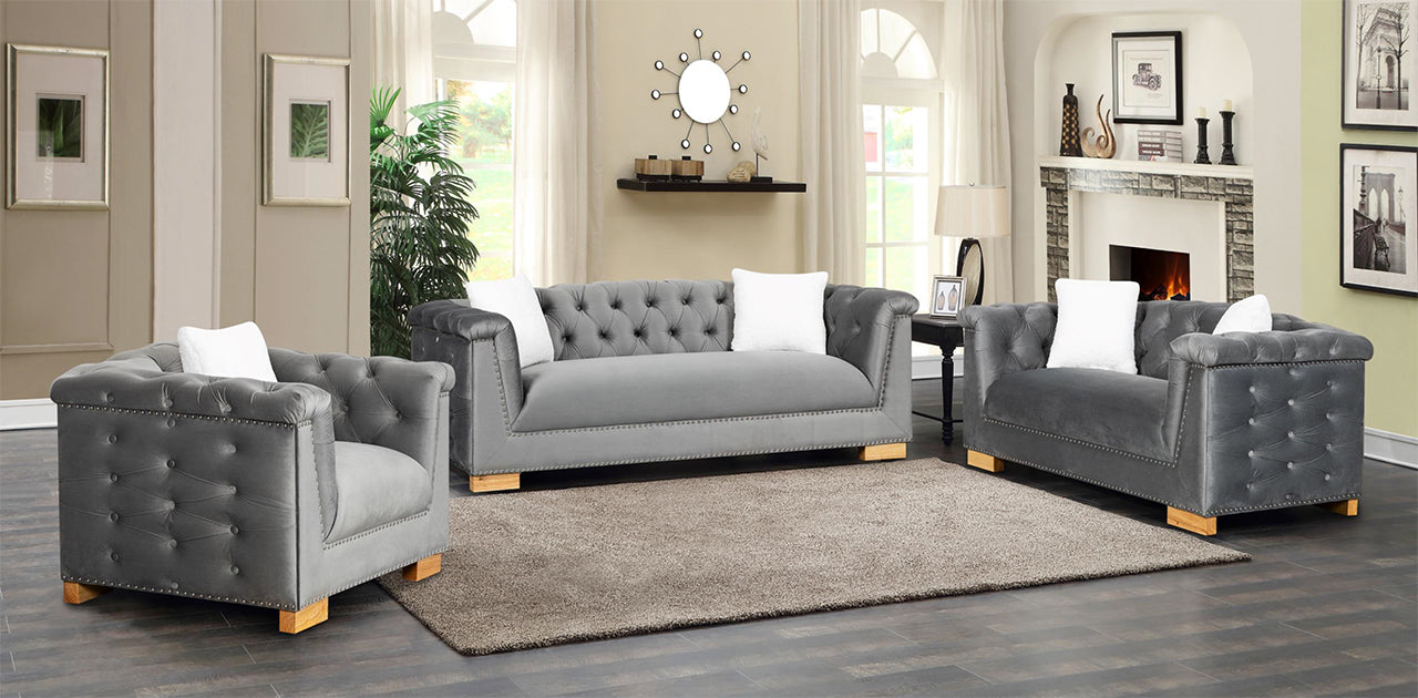 Newport Sofa and Loveseat Set | Velvet