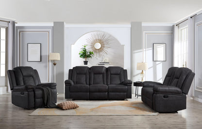 Recliner Sofa, Loveseat and Armchair Set | Leather