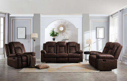 Recliner Sofa, Loveseat and Armchair Set | Leather